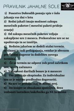 Pravilnik jahalne šolePravilnik jahalne šole